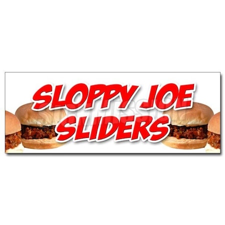 SLOPPY JOE SLIDERSDECAL Sticker Beef Chicken Bun Homemade Food Lunch Eat